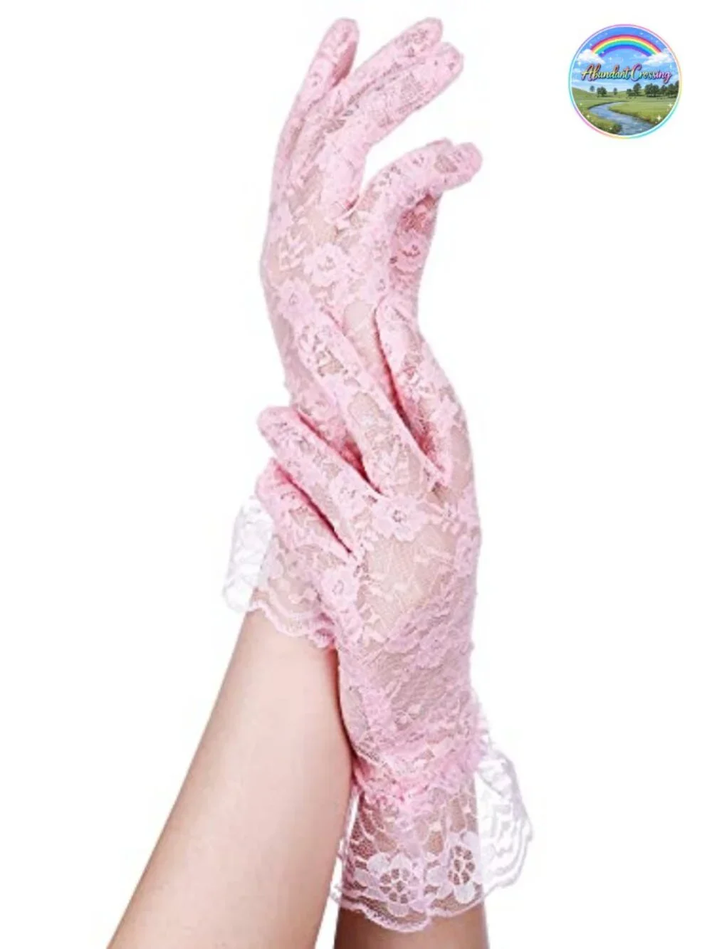 Elegant Lace Gloves for Tea Party Wedding Dinner Short Courtesy Gloves